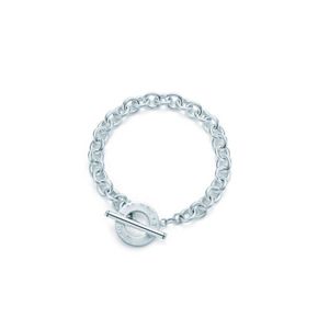 Marque originale version haute TFF s925 argent OT en forme de coeur clouté diamant goutte colle émail bracelet style avec logo