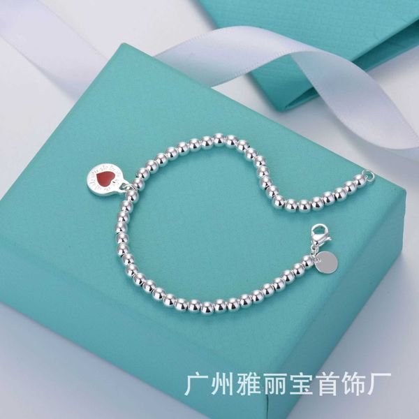 Marque originale Seiko ts Nouveau bracelet en forme de cœur ronde en émail féminin plaqué S925 Silver CNC en acier imprimé Bouddha Chaîne Bouddha avec logo