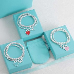 Bracelet TFF de marque originale, nouvelle colle goutte d'amour, Double couche de perles, mode polyvalente, approbation élégante