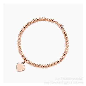 Bracelet de perles d'amour style TFF Di, marque originale, Street, or rose