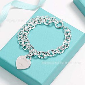 TFF – Bracelet à chaîne épaisse en forme de cœur pour femme, marque originale, clé en or Rose, cadeau Simple pour meilleur ami avec logo