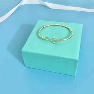 TFF – Bracelet ouvert en argent Sterling s925, marque originale, clé d'amour, mode classique polyvalent, léger, luxe Simple