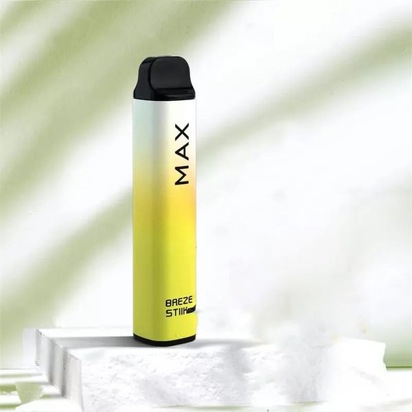 Original Breze Stiik Max Mega 2% 5% E cigarettes jetables vapes stylo 1800 2200 bouffées dispositif 8 14 couleurs 950mah 6ML