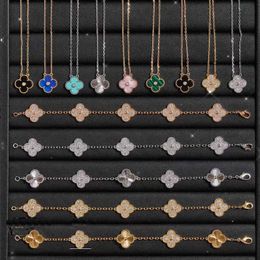 Original par designer van Four Leaf Grass Kaléidoscope Bracelet Fomens Rose Gold Edition Full Diamond High Quality Jewelry