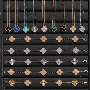 Origineel door ontwerper van vier blad gras caleidoscoop armband dames roségouden brede editie volledige diamant hoogwaardige sieraden sieraden