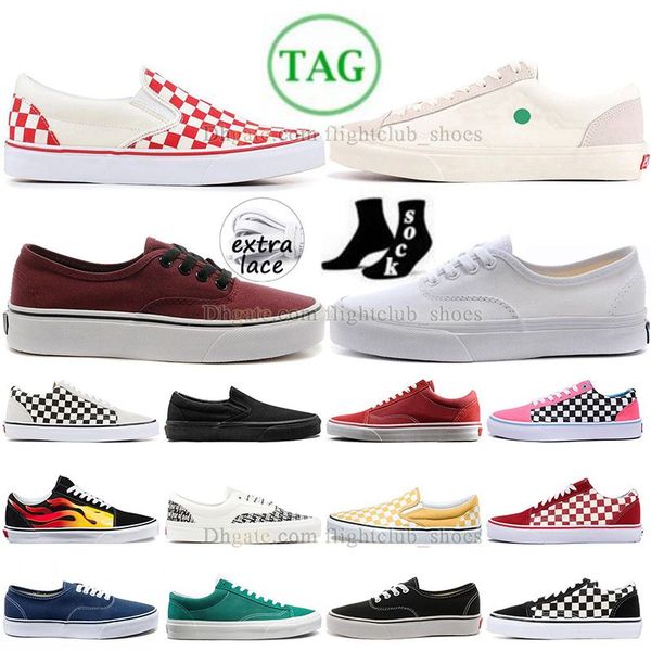 Trainer de zapatos casuales originales Blancos Blancos Casions Flats Diseñador Skate Aqua Canvas Bajo Des Chaussures Old Skool Loafers Scarpe Juvenil Mani Man Pink Sneakers