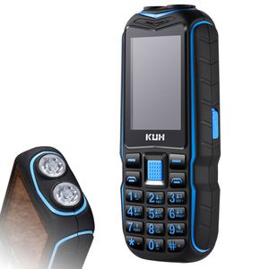 Originele Goedkope Mini Power Bank Telefoon Kuh T3 Big Voice Outdoor Shockpost Mobiele Telefoon 2.4 inch Dual Flashlight Snel Dial Rugged Cellphone