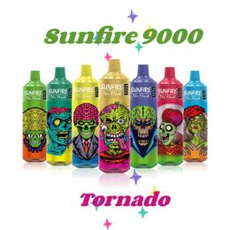 Chine Sunfire 9000puffs Disposable Vape Pen 18 Ml Chariots Préfilés Cigarette électrique Sigarette 10 FLAVORS VAPOR 0% 2% 3% 5% VS RNM VAPES 10000 12000 Puffes