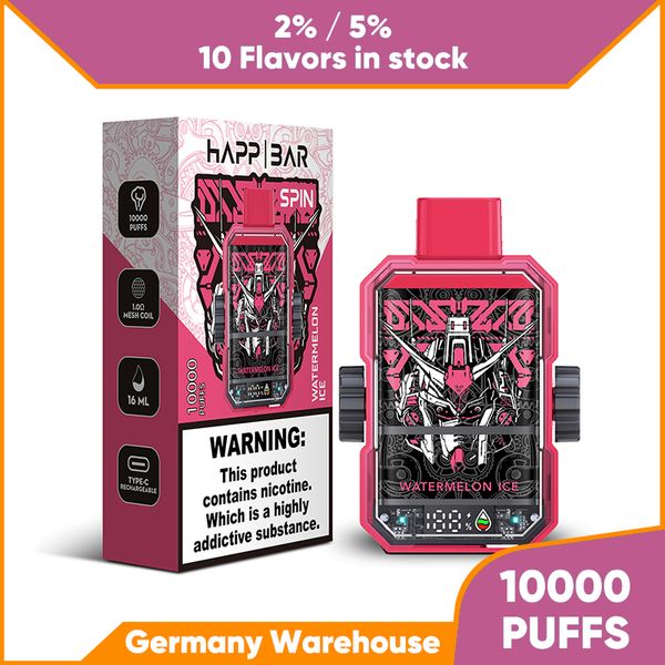 Usine chinoise d'origine 10000 Puffs Vapes jetables Pen Puff 10k E Cigarette 2% 5% Recharge Mesh Coil Vape Pen navires de l'UE