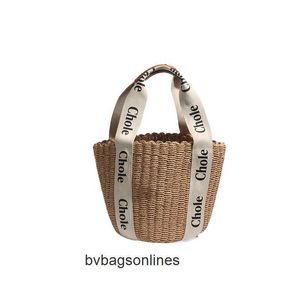 Chlee Original nouveau produit avec la même lettre sac à main sac tissé en paille fourre-tout vacances à la plage grande capacité polyvalent AQPC