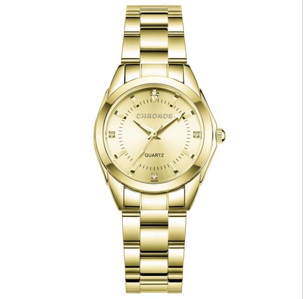 Relojes de muñeca de la marca Chronos de la marca original CWP Dial delgada Moda de moda Watch Ratios de dorado de dorado de acero inoxidable de acero inoxidable de diamante