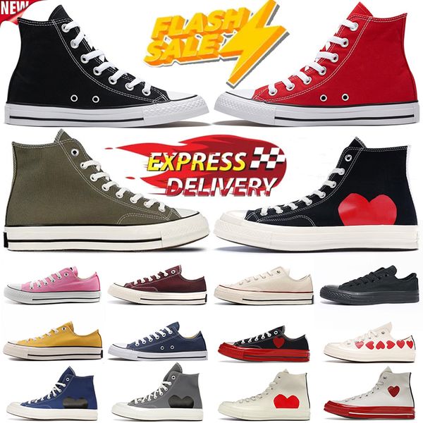 chaussures de sport en toile classique pour hommes femmes converese années 1970 Chucks All Star 70 baskets d'extérieur pour hommes triple blanc noir vert rouge minuit marine baskets de sport pour femmes