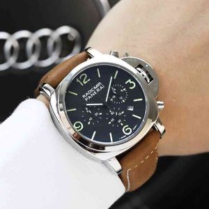 Montre classique originale en cuir pour hommes, chronographe étanche, montre d'affaires, Jam Tangan Lelaki Kuarza 01 Hi8y