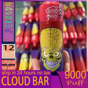 Originele wolkenbalk 9000 Puff oplaadbare wegwerpleve vape pen pod device puff 9k 18 ml mesh spoel vs randm 9000