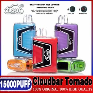 Cloud Bar Geerdun Boom 15000 Puffs E-cigarettes jetables Le e-liquide jetable de 20 ml est plus grand que la plupart des e-liquides jetables et est alimenté par une bouffée 15k GEEKBAR