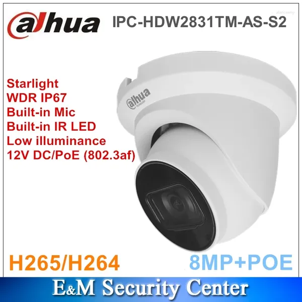 Dahua IPC-HDW2831TM-AS-S2 8MP IP intégré micro CCTV Lite IR POE caméra réseau oculaire