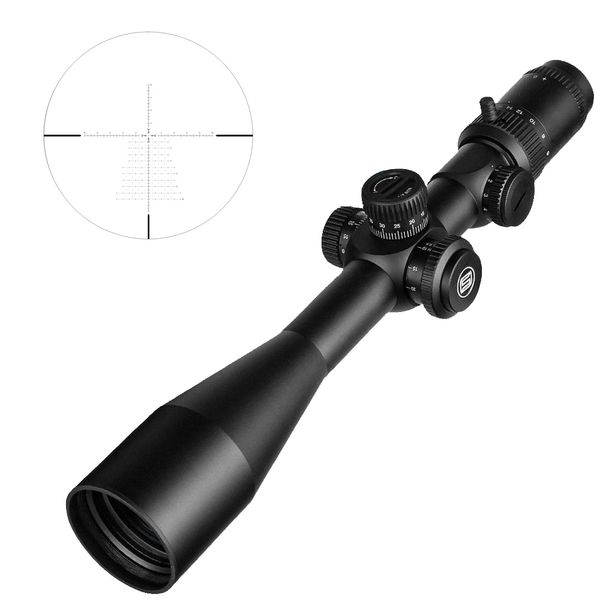 Définition d'origine 6-24x50 FFP Optique élevée Tactique Tactical First Focal Plan Hunting Optical Riflescopes illuminé Red and Green Lock Réinitialiser Airsoft