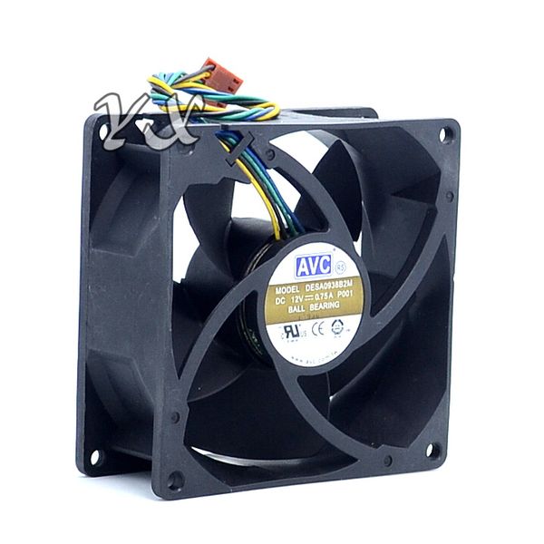 Ventilateur de refroidissement de serveur d'origine DESA0938B2M 12V 0.75A 9038 9cm 4 lignes pour AVC 90*90*38mm