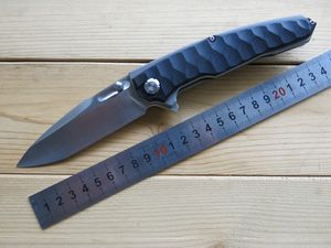 Originele Design Grapesfish BH-2 Vouwmes D2 Blade CNC TC4 Titanium Alloy G10 Handvat Parter Lager EDC Tactisch Outdoor Survival Fighting