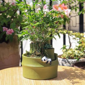 Pots de fleurs de conception d'origine Pots de jardin pour plantes Nouvelles accessoires de jardin de plante jardin de fleurs Panda Panda Chinois Souveni