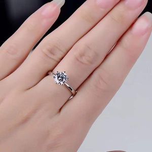 Originele ontwerper TF merklogo graveren AAA + diamanten ring 18K witgoud liefdesringen Dames meisje bruiloft verlovingssieraden VS maat 6 7 8