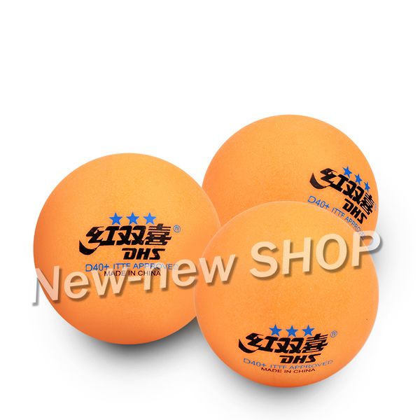 DHS ORIGINAL BOULLES DE TENNIS D40 + Table 3 étoiles 3 Balles ABS Soued Abs Plastic Orange Poly Ping Pong Balles