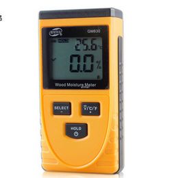 Freeshipping Original Digital Wood Moisture Meter Temperatuur Vochtigheid Tester Induction Moisture Tester LCD-scherm Hygrometer