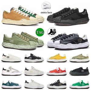 Originele Dissolved Hank Zwarte Sneakers Lage Casual Schoenen Dames Zomer Loafers Zwart En Wit MiharaYasuhiro Smoke Maison Mihara Yasuhiro Golvende Zolen Trainers