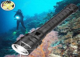 Torche de poche de plongée d'origine Torche de plongée sous-marine en profondeur de la lampe de poche à LED imperméable Lant