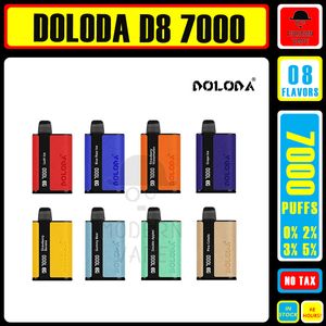 Original Doloda DB7000 Puffs jetables Vape stylo cigarettes électroniques 14 ml Pod maille bobine 500 mAh batterie 0% 2% 3% 5% dispositif Puff 7000 Vape en stock