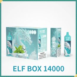 Originele DOLODA ELF BOX 14000 Rookwolken Wegwerp E-sigaretten Vape-pen 25 ml Pod 600 mah Oplaadbare batterij China Authentieke groothandel vapers desechables bladerdeeg 14K
