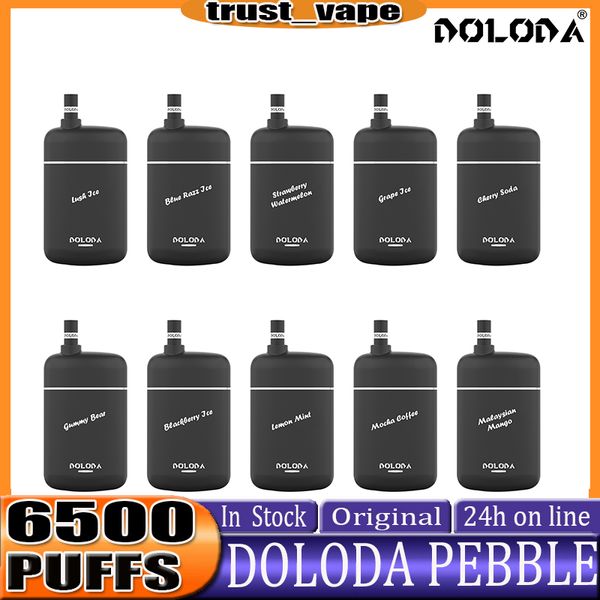 Original DOLODA Pebble 6500 Puffs cigarettes électroniques jetables Vape Pen 13 ml Pod 500 mah bouffée 6500 batterie Chine Authentique vapoteurs en gros desechables