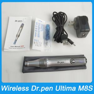 Originele Dr Pen M8S Microneedling met 18 pins naaldcartridges Dermapen Professionele micro-huidverzorgingspen Elektrische dermastempel Mesotherapiekit Gezichtsverjonging