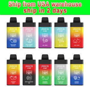 Amerika magazijn Originele e sigaret disposbale vape POCO BL10000 Voorgevuld 20 ml Pod 10000 Rookwolken 650 mah Mesh spoel oplaadbaar