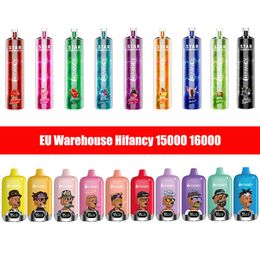 Original E cigarette Hifancy Star 15000 16000 Puffs Bar stylo vape jetable 750MAH batterie rechargeable TYPE C USB 24ML chariot pré-rempli Vapers kits desechables randm