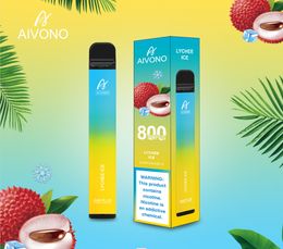 Usine de vente en gros d'e-cigarettes d'origine Aivono Aim Plus 800bouffées 650mA batterie 4000 6000 6500 7000 9000 9500 13000 15000 bouffée stylo vape jetable