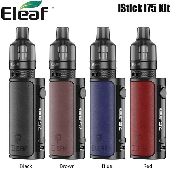 Kit d'origine Eleaf iStick i75 Vape 75W 3000mAh batterie 5ml EP Pod réservoir avec vaporisateur à bobine EP E Cigarette