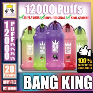 Original Bang King 12000 12K Puff 12000 12K rechargeable E cigarette stylo vape jetable 23 ml prérempli 650 mAh batterie JODK Vape Cup 2023 2024 Vape le plus populaire