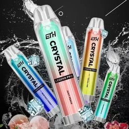 Original ETH Crystal Legend Pro 4000 Puffs E Cigarettes Mesh Coil Vapes jetables Pen 20 Saveurs 2 mg Pods pré-remplis 10 ml E-Liquide