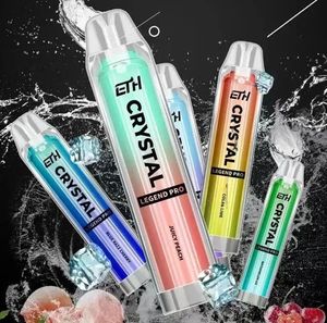 Original ETH Crystal Legend Pro 4000 Puffs E Cigarettes Mesh Coil Vapes jetables Pen 20 Saveurs 2 mg Pods pré-remplis 10 ml E-Liquide