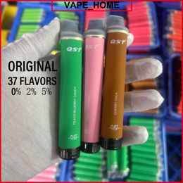 Cigarrillo electrónico desechable original de fábrica qst puff 2800 vapes de pelo liso 37 flavros 0% 2% 5%