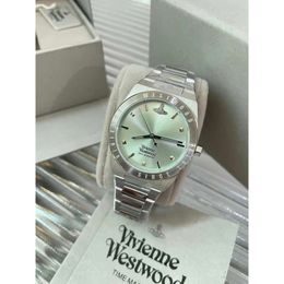 Originele modepols Watch Viviane Westwood Dowager Green Watch Womens Saturn Saturn klein gouden horloge mode kleine blauw horloge rose roze stalen band horloge