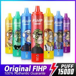 FIHP FIHP original 15K 12K 10K 9K Vapes Desechable Puff 15000 12000 10000 9000 Vapers Batería recargable Puffs visualizable Vape Vape