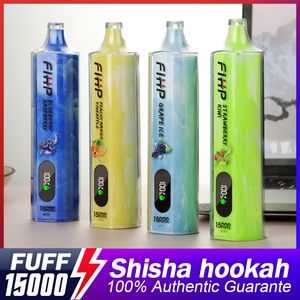FIHP original Shisha Hookah Puff 15000 12000 9000 Vapes Puffes desechables 15K 12K 9K VAPERS Batería recargable Puffs visualizable Vape Vape
