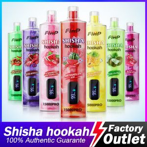 Originele FIHP Shisha Hookah Puff 15000Pro 12000 10000 9000 VAPES WEGELIJKE Puff 15K 10K 9K 9K VAPERS Oplaadbare batterij vaper weergavebare trekjes vape