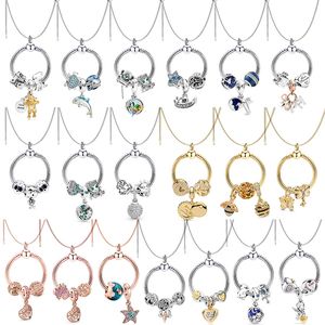 Originele fit Pandora kettingontwerper hanger charm bead sieraden cadeau met doos