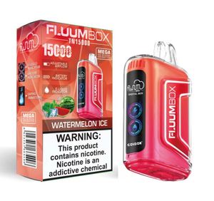 Original Fluumbox Digital 15000 puff15K 12flavors 0% 2% 3% 5% LED Huile électrique affichage numérique stylo vape jetable Type-C charge cigarettes électroniques