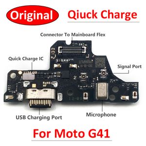 Original pour Motorola Moto G41 USB Board Charge Port Board Port Connector Board Flex Cable
