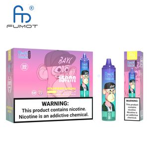 Original Fumot Facotry Vape desechable RandM Tornado 15000 Puffs Gran capacidad Multi Color 15K Dispositivo de soplo Indicador de potencia de aceite Envío gratis 41 colores shisha