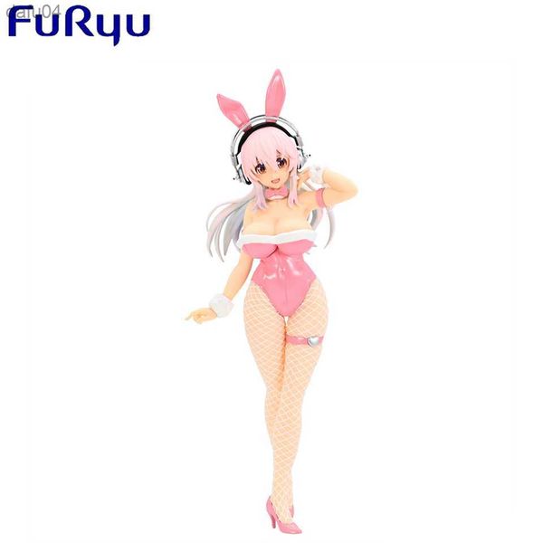 Original FuRyu 30 cm Super Sonico Bunny Girl figura de acción Anime Sexy Girl figura muñeca adulta juguete Droppshiping L230522